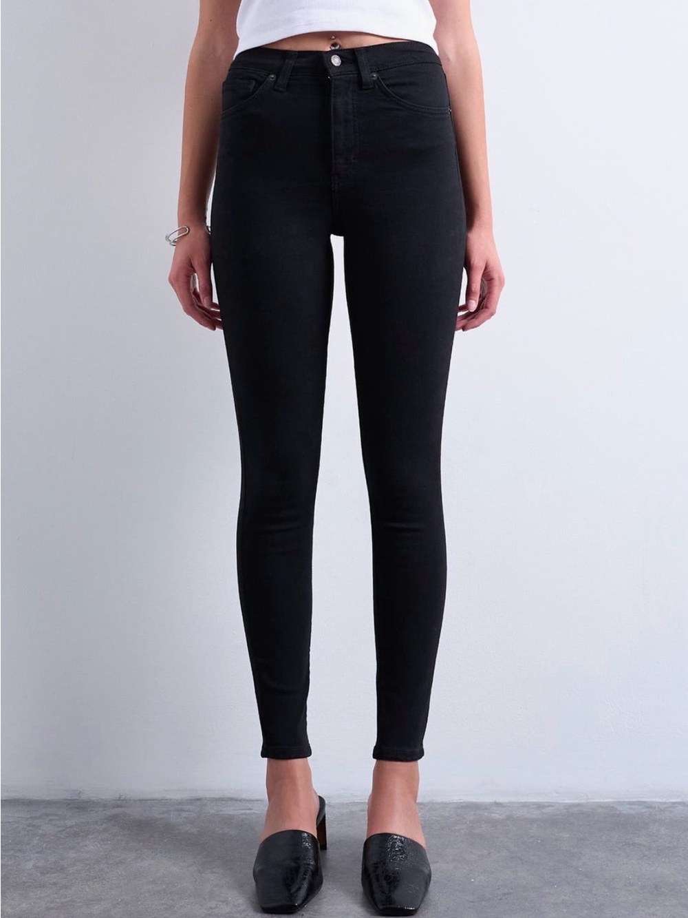 Topshop  Jamie High Waist Black Skinny Jeans